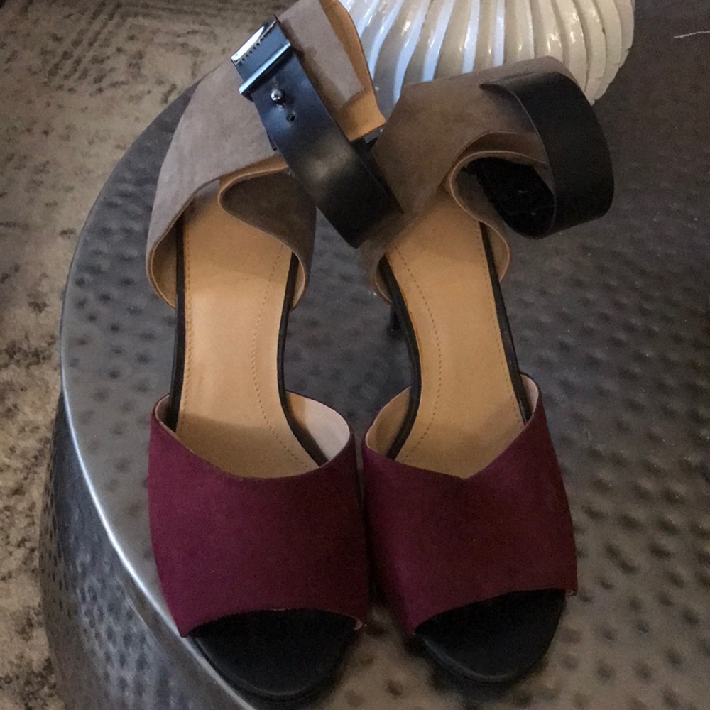 Multicolor Ankle Strap Heel